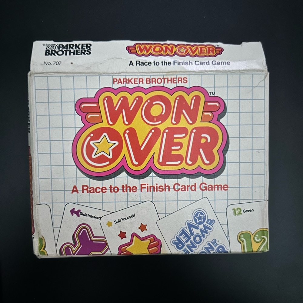 1983 vintage card game Won Over by Parker Brothers